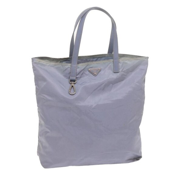 PRADA Tote Bag Nylon Light Blue Auth ac2744 - Picture 1 of 15